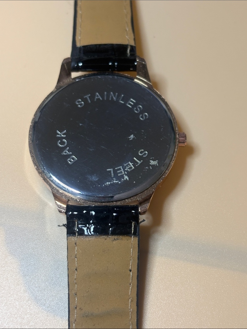 Crystal Bezel Quartz Watch — Black Strap - Picture 4 of 4